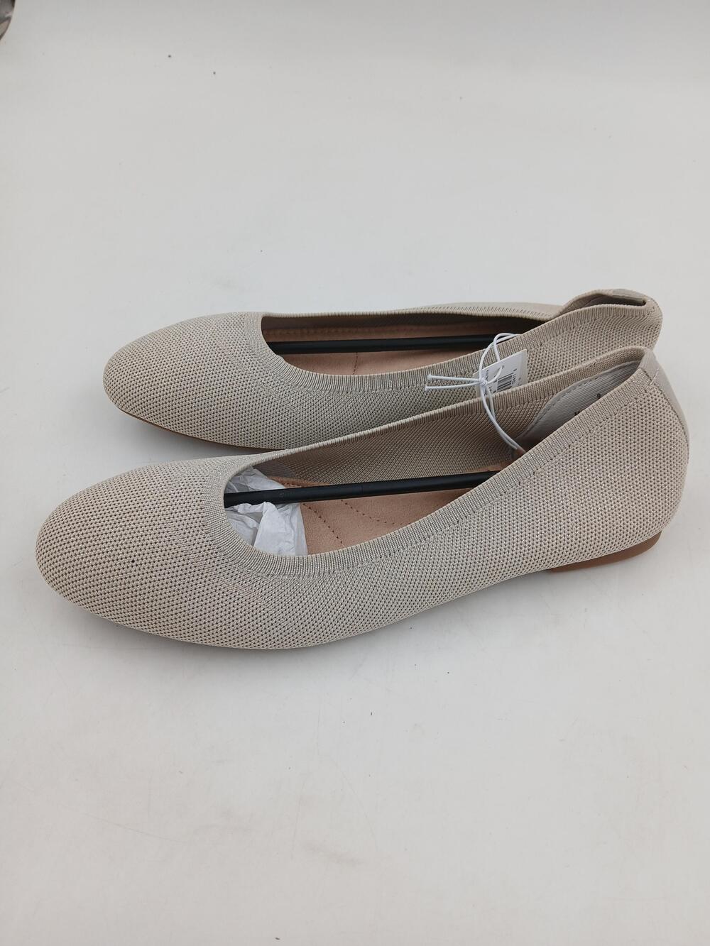 Old Navy Shoes Womens Size 9 Beige Knit Ballet Flats Round Toe Slip On